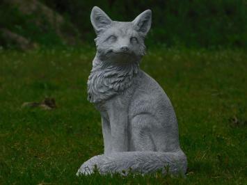 Fuchs, Stein Gartenskulptur, Stein weiß, tierfigur