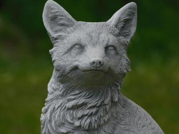 Fuchs, Stein Gartenskulptur, Stein weiß, tierfigur