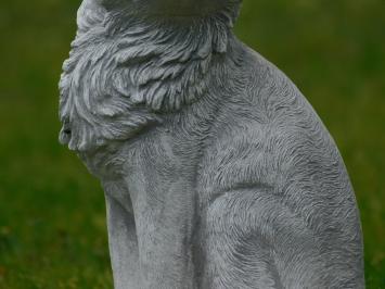 Fuchs, Stein Gartenskulptur, Stein weiß, tierfigur