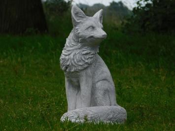 Fuchs, Stein Gartenskulptur, Stein weiß, tierfigur