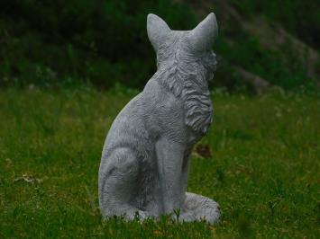 Fuchs, Stein Gartenskulptur, Stein weiß, tierfigur