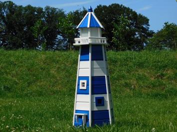 XXL-Leuchtturm aus Holz mit Beleuchtung, handbemalt