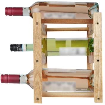 Weinregal, Weinhalter aus Holz, 12 Flaschen, modern und klassisch