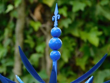 Gartenpfahl  Windspinner - Blau - Metall