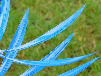 Gartenpfahl  Windspinner - Blau - Metall