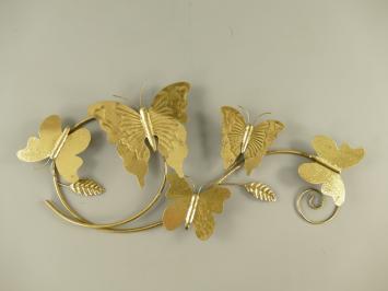 Wandornament Schmetterlinge - 70 cm - Gold - Eisen