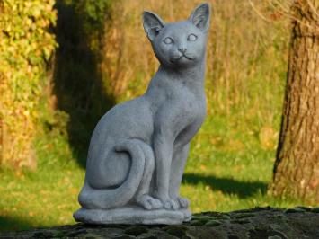 Sitzende Katze - Stein - 40 cm - Gartenstatue