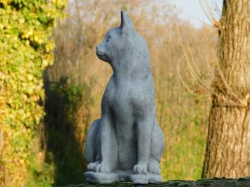 Sitzende Katze - Stein - 40 cm - Gartenstatue