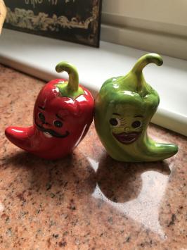 Zout en peper potjes, hot chili peppers